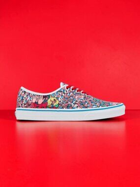 Vans Authentic x Where's Waldo Mens Size 9 Skate Casual Shoes Multi-Color (NEW)